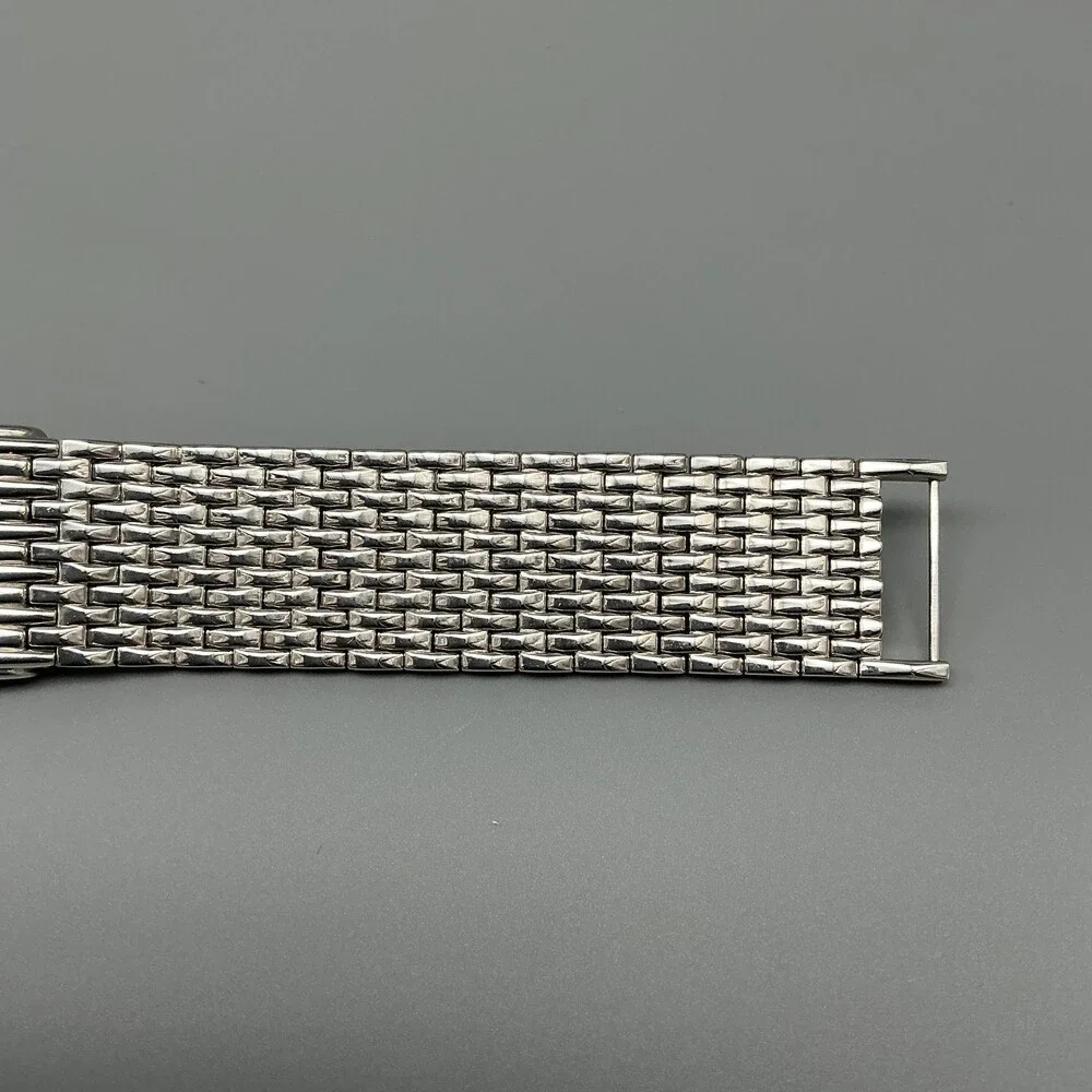 Gruen Precision Mens Watch 22mm Silver Tone Rectangle Dial New Battery 8.25